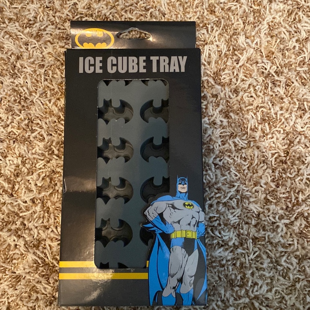 Batman shaped silicone ice cube tray